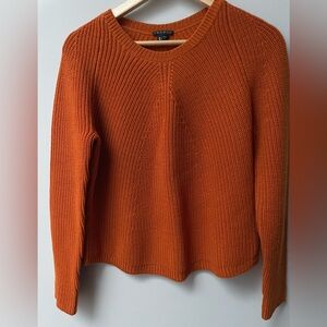 THEORY wool boxy crop sweater Orange Sz M